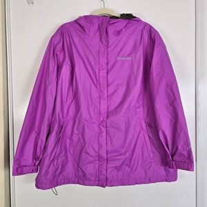 Columbia Women’s Arcadia™ II Lightweight Water repellent Purple Rain Jacket 3x
